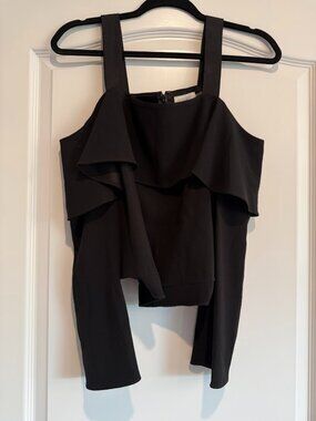 Ramy Brook Black Cold Shoulder Top | Size 4